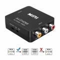 L&PC 1080P Mini RCA To HDMI AV Composite Adapter Converter Audio Video Cable for HD TV with USB Cable CVBS AV Adapter Converter