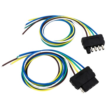 TIROL 5 Pin Male Plug Flat Trailer Wiring Harness Extension Connector Adapter Plug & Sockets
