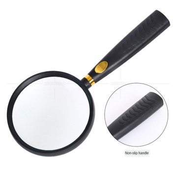 Handheld 5x Glass HD Reading Amplifier Portable Magnifying Glass for Students and the Elderly to Read Books and Newspapers