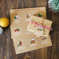 48sets Kraft Paper Tags Santa Claus Christmas Tree Gift Tags Xmas Party Decoration DIY Hang Tag Craft Packaging Labels with Rope