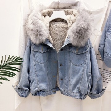 New Warm Winter Jacket Women coat Denim Jackets winter thick Hooded Coat Female Jackets Ladies Top Women's Jacket 2020