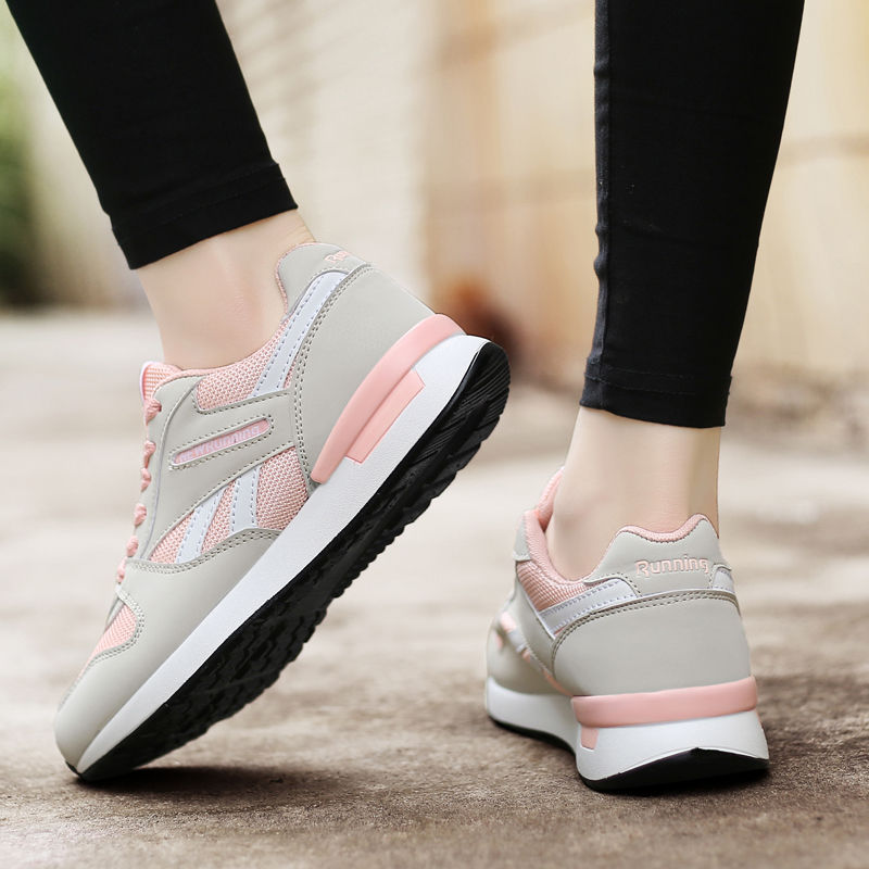 Low Top Women's Sneakers Breathable Mesh Running Shoes for Women Lace Up Platform Sports Shoes New Autumn Women's Sport Shoe B21