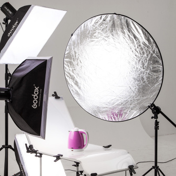 BEIYANG 5 in 1 Portable Collapsible Light Round Photography Reflector 110cm Multi Handheld Photograph Studio Light Reflector