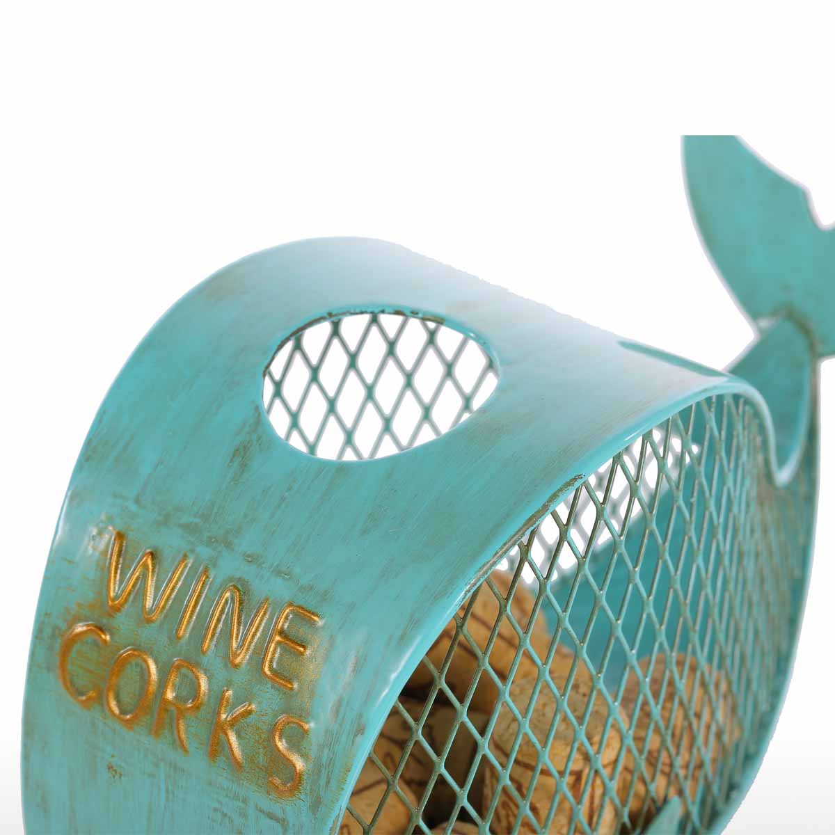 Tooarts Money Box Wine Corks Whale Cork Container Iron Handmade Storage Jar Money Bank Piggy Bank Saving Box Kid Child Gift