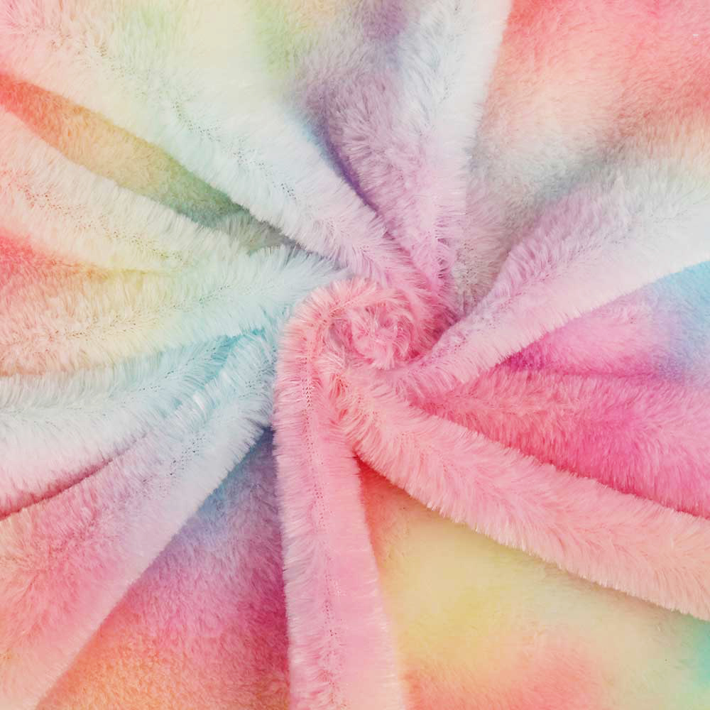 45*150cm Winter Plush Fabric Rainbow Color Warm Fabric for DIY Home Textile Clothes Toy Crafts Sewing Artificial Fur Fabric