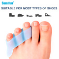 2pcs Three-hole Little Toe Separator Overlapping Toes Bunion Blister Pain Relief Toe Straightener Protector Foot Care Tool C1794