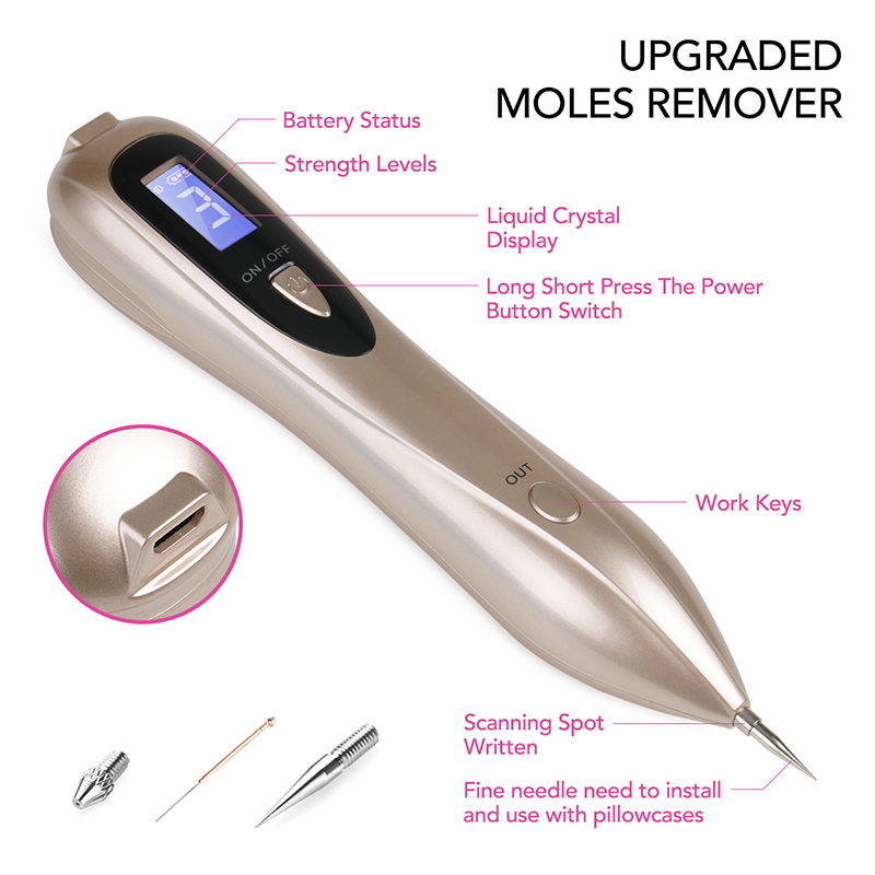 Konmison Plasma Pen Laser Mole Wart Tattoo Removal Dark Spot Fleshy Nevus Freckle Remove Painless Face Skin Care Beauty Machine