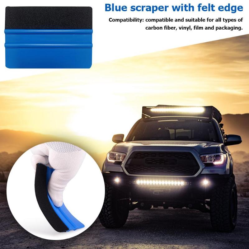 Vinyl Film Car Window Wrapping Tools Squeegee Scraper Squeegee with Felt Edge Auto Styling Sticker Accessories Blue