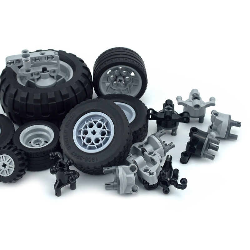 4pcs Suspension Steering Hub Axle Technical MOC Parts Tire Wheel Hub Car Truck Drive 92908 and 92909 Combination building blocks