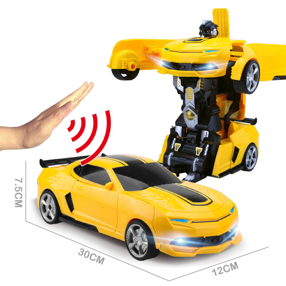 2.4Ghz Induction Transformation Robot Car 1:14 Deformation RC Car Toy led Light Electric Robot Models fightint Toys Gifts