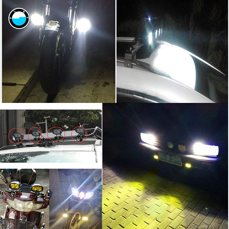 3 inch angel eye 20W LED Work Light searchlight forklift motorcycle cargo truck modification 4X4 Offroad LED Driving Fog Lamp
