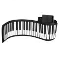 88 Keys USB MIDI Output Roll Up Piano Rechargeable Electronic Silicone Flexible Keyboard Organ Built-in Speaker