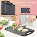 3pc Black Pp Kitchen Cutting Board Set Hanging Grooved Non-slip Kitchen Chopping Blocks Tool Flexible Cutting Boardes d3