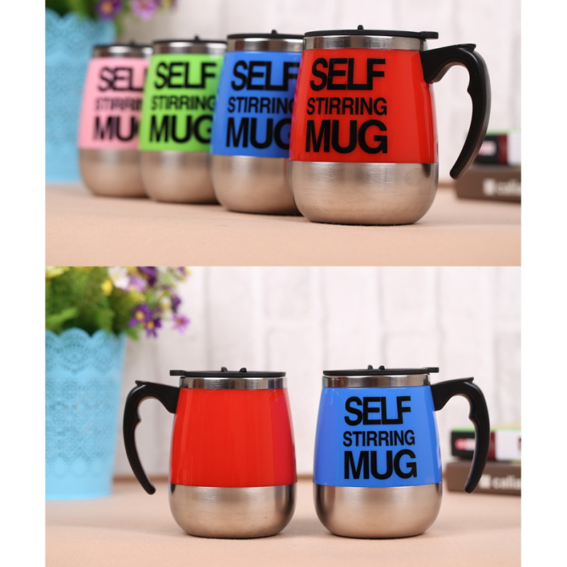 450ML Self Stirring Mug Stainless Steel mix Coffee tea Cup with Lid Automatic Electric Lazy Coffee Milk Mixing auto stirring mug