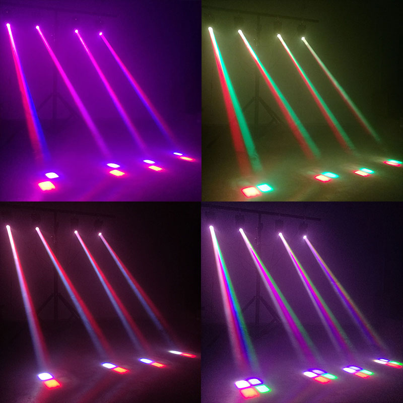 Mini RGBW LED 10W LED Beam moving head Light High Power 10Watt Quad Stroboscope LED Strong Beam Light For Party Disco DJ Light