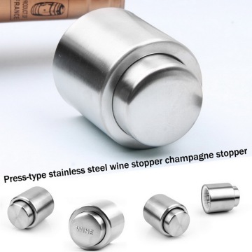 1PCS Stainless Steel Wine Bottle Stopper Vacuum Red Wine Cap Sealer Keeper Bar Tools Bottle Cover Kitchen Accessories
