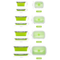 1pc Collapsible Silicone Food Lunch Box Dinnerware Foldable Fruit Salad Storage Food Box Container Tableware BPA Free