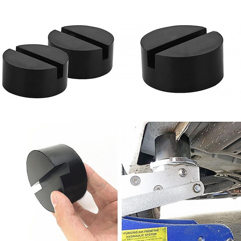 Different Types Car Lift Jack Stand Rubber Pads Black Rubber Slotted Floor Jack Pad Frame Rail Adapter Universal