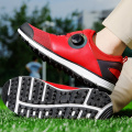 New Mens Breathable Golf Shoes Red Black Professional Spikes Golf Sneakers for Men Women Big Size 36-46 Anti Slip Golfing Shoes