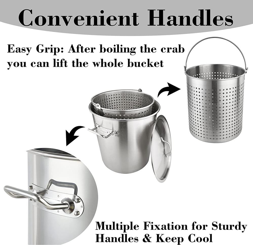 64Quart Stainless Steel Stock Pot with Basket