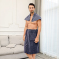 Swimming Soft Wearable Magic BF Bath Towel with Pocket Beach Blanket Shower Skirt Sports Gym Towels Sheet Swim Set for Adult Man