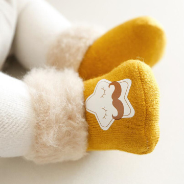 3 Pairs Infant Baby Socks Winter Plus Velvet Thick Kids Girls Boys Sock Cute Cartoon Newborn Toddler Warm High Tube Socks