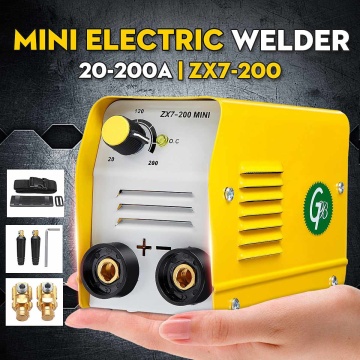 220V Handheld Mini MMA Electric Stick Welder ZX7-200 Insulated Electrode Inverter Arc Force Metal Welding Machine Portable Tool