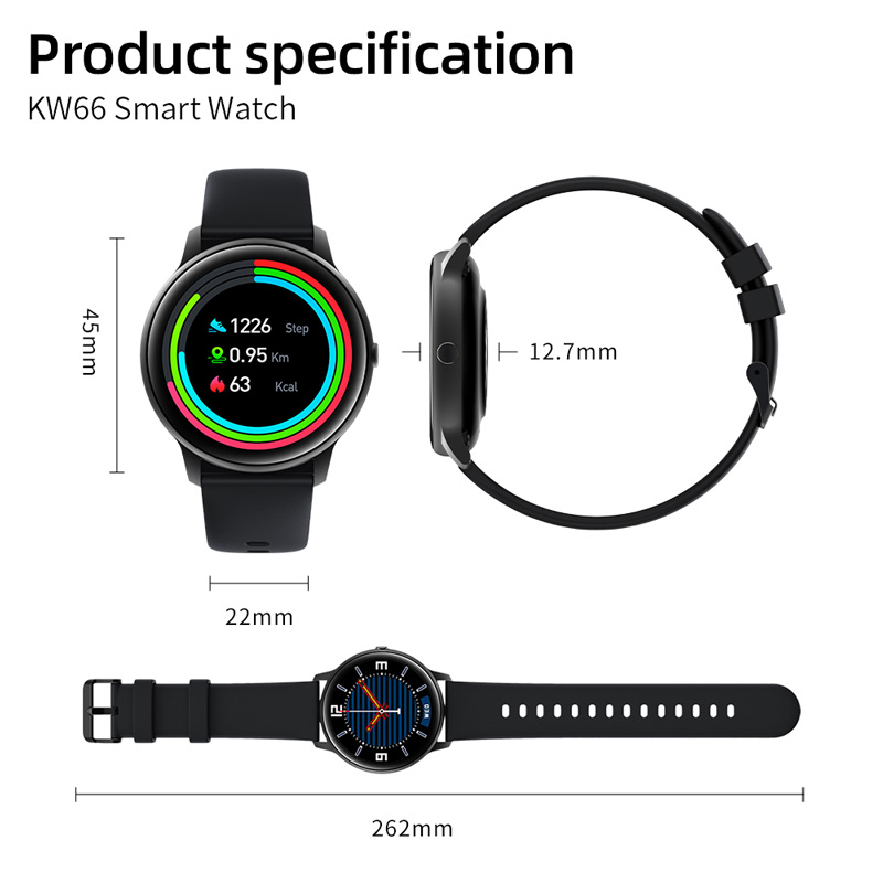 Imilab KW66 Smart Watch Fitness Tracker Heart Rate Monitor Screen Sleep Monitor For Android Honor Huawei Xiaomi