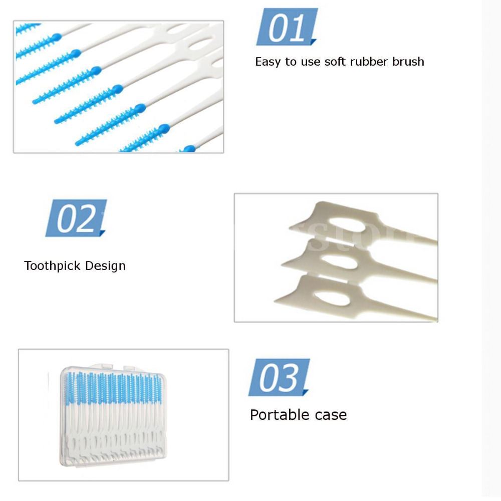 Interdental Floss Brushes Dental Teeth Oral Care Clean Cleaning Tool for Tooth Whitening Accessories 200pcs New