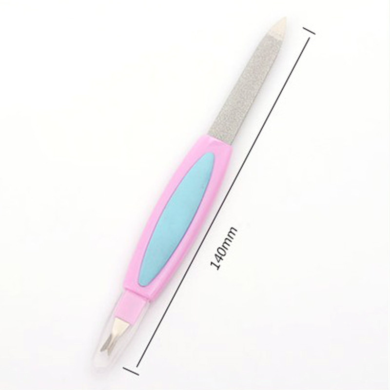 Double Head Dual-use Stainless Steel Nail File Dead Skin Fork Manicure Care Buffer Nail Salon Art Tips Cuticle Trimmer