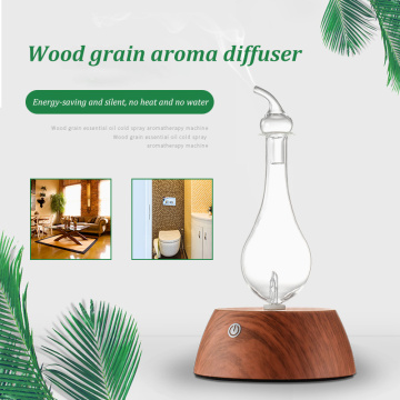 Wood grain glass essential oil diffuser 50ml home hotel colorful light silent sleep aid aroma diffuser humidifier