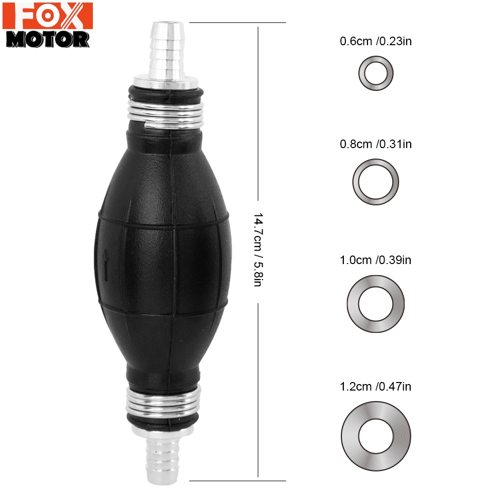 Universal Fuel Pump Rubber Manual Transfer Liquid Gasoline Petrol Diesel Aluminum Hand Primer Bulb Tube For Car Boat