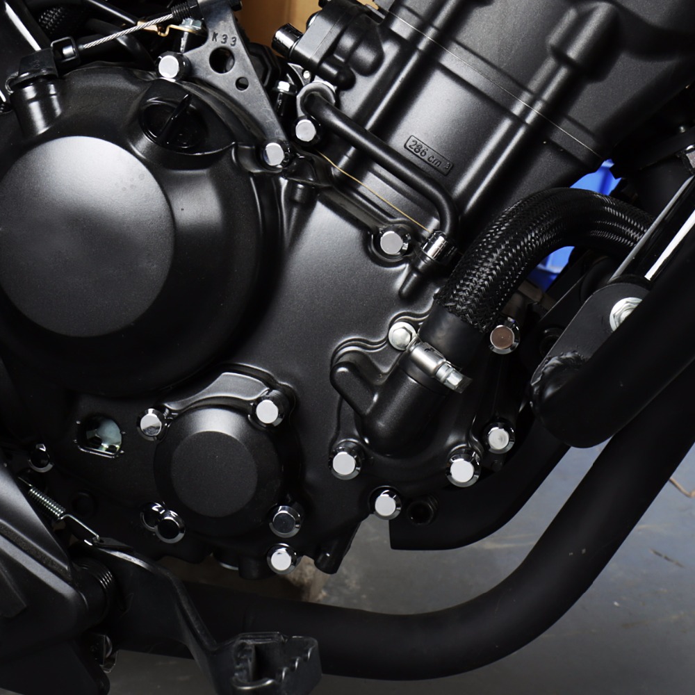 Chrome Edge Cut 9/32" 7.5mm Bolt Caps Fit For Universal Motorcycle ATV Hex Drive Hexagon Bolt Models