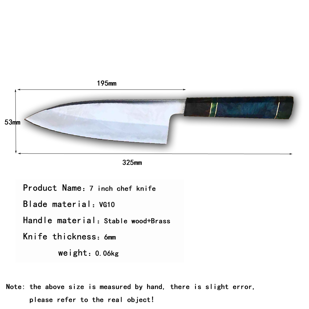 Household vg10 kitchen knife stable wooden handle kitchen knife slicing knife universal knife forging knife