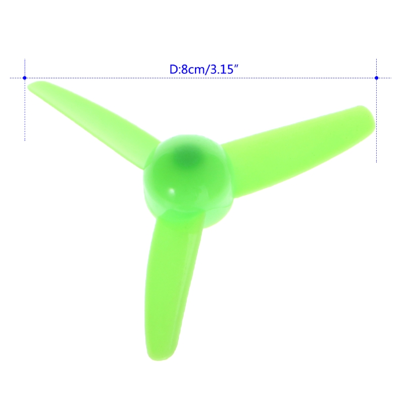1PC Wind Power Toy Three Blade Plastic Propeller Accessories Shaft Diameter 2mm C6UF
