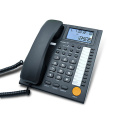 Wall Mountable Telephone Desktop Corded Landline Phone with 11 Fast Dial, Automatic Take-up, Ringtone Switch, Dual Interface