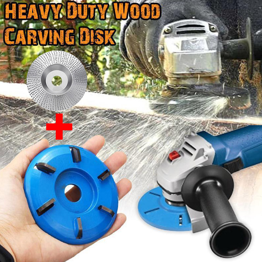 2PC Carbide Wood Sanding Carving Shaping Disc For Angle Grinder Grinding Wheel Extreme Shaping Disc Tungsten Carbide Woodworking