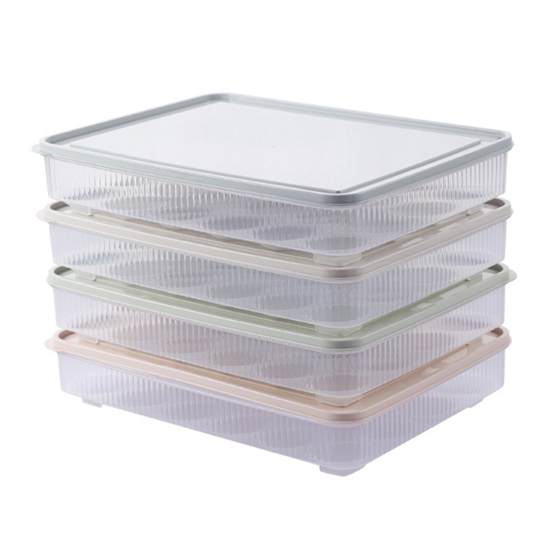 24 Grids Egg Storage Case Holder Box Fridge Eggs Plastic Organizer With Lid Storage Boxes & Bins Home Storage & Organization