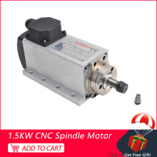 1.5KW Spindle 220V 110V Air Cooled Spindle Motor with ER11 Collet Square Router Tools For Drilling Milling Machine Engraving