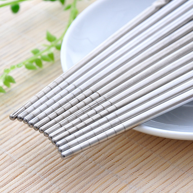 BalleenShiny Stainless Steel Blue and White Chinese Porcelain Printing Chopsticks Sushi Hashi Chop Sticks Kitchen Tableware