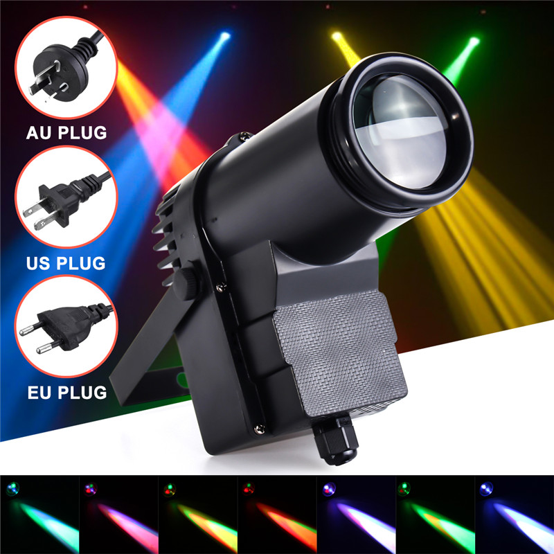 30W AC110-240V DMX RGBW LED Light Pinspot Light Beam Spotlight 6CH Professional DISCO KTV DJ Lighting Effect
