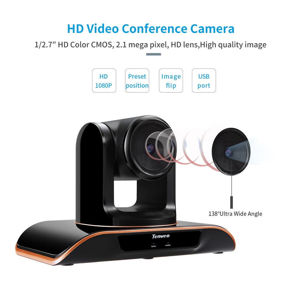 Webcam 1080P HD Video Conference Camera USB Plug and Play Web Camera Large Wide-Angle Conference System Camera 30fps Web Cam