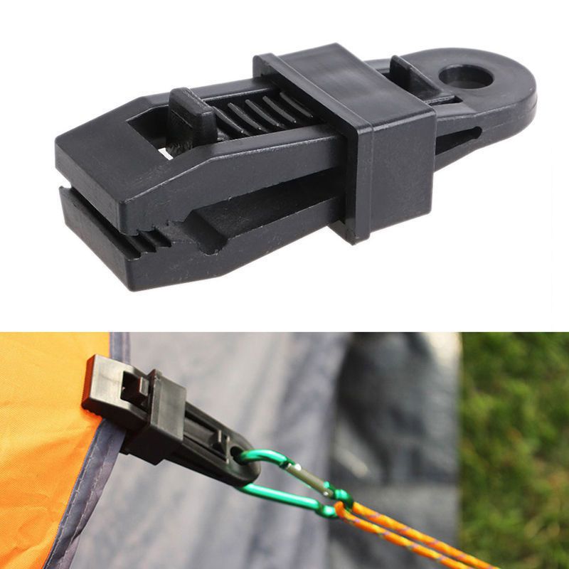 10pcs Outdoor Camping Tools Clamp Awning Accessory Car Boat Cover Tent Tie Down Emergency Tarp Clips