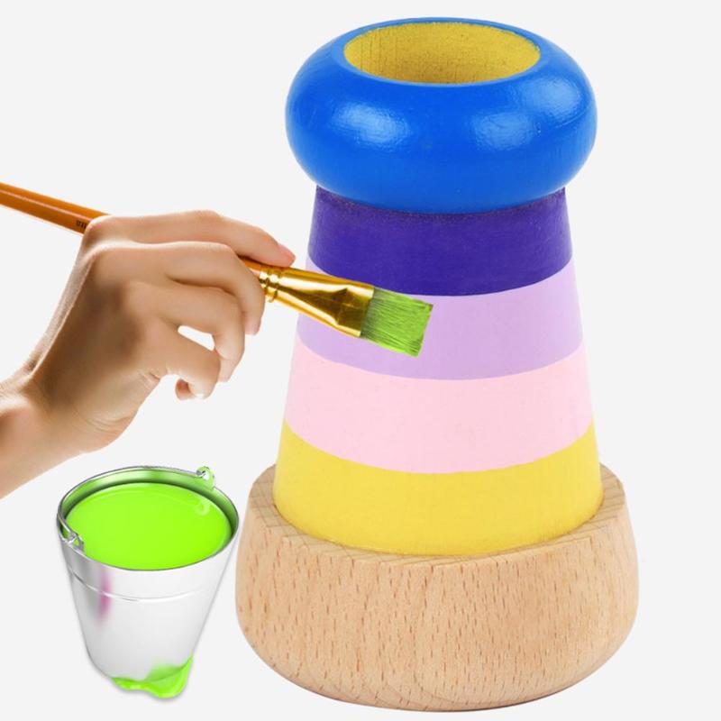 1pc Novelty Wooden Kaleidoscope Toy Baby Kids Wooden Colorful Magic Kaleidoscope Children Educational Learning Puzzle Toys Gifts