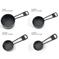 9pcs Kitchen Stainless Steel Measuring Cups and Spoons Set Black Cooking Baking Measuring Spoons Coffee Spoon Measuring Tools