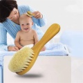 New Baby Care Pure Natural Wool Baby Wooden Brush Comb Brush Baby Hairbrush Newborn Hair Brush Infant Comb Head Massager (Brush)