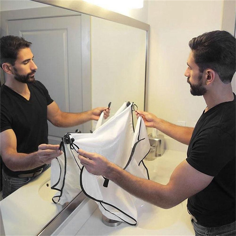 120x77cm Man Bathroom Apron Beard Apron Hair Shave Apron for Man Men's Facial Bear Barbe Waterproof Polyester Household Cleaning