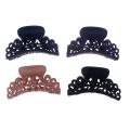 New Arrival Hairpins For Women Scrub Plastic Hair Claw Clips Hollow Out Carving Crab Hearwear Hair Large Size Hair Clamps