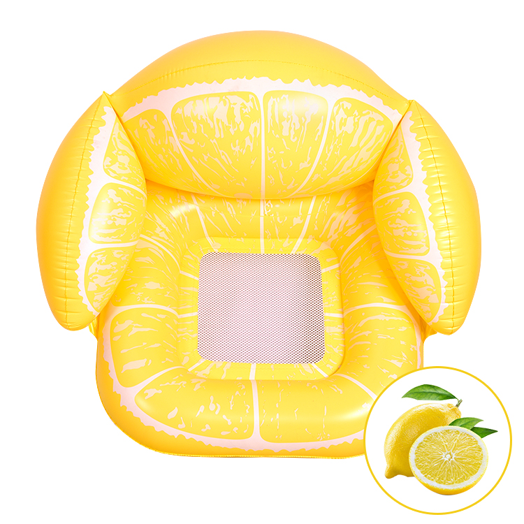 Inflatable Lemon Backrest Floating Chair