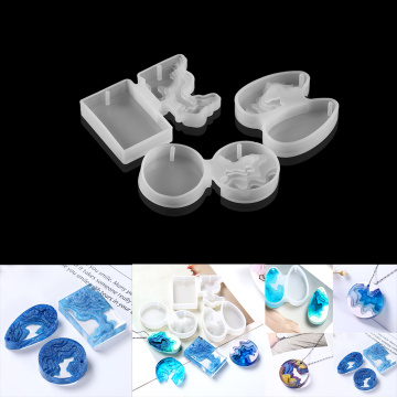 1pcs Mountain Pendant Silicone Molds Crystal Island Mountain Epoxy Resin Mold For DIY Craft Jewelry Making Resin Pendants Mould